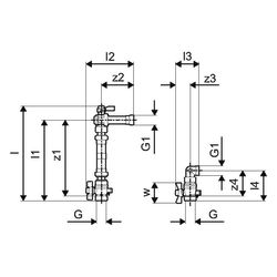 Uponor Vario Wassermengenzähler-Anschlussset vertikal G 1", 130mm... UPONOR-1090729 6414905221325 (Abb. 1)