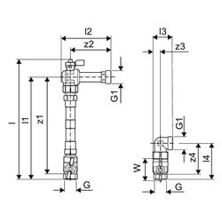 Uponor Vario Wassermengenzähler-Anschlussset vertikal G 3/4", 110mm... UPONOR-1090731 6414905221363 (Abb. 1)