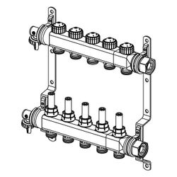 Uponor Vario S-Verteiler DFC, 9x 3/4" Eurokonus... UPONOR-1093594 6414905230587 (Abb. 1)