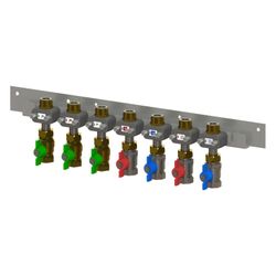 Uponor Combi Port M-Pro Kugelhahnschiene Bottom, x9, DN 20, MT/FT... UPONOR-1093812 6414905231423 (Abb. 1)