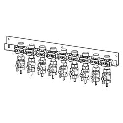 Uponor Combi Port M-Pro Kugelhahnschiene Bottom, x9, DN 20, MT/FT... UPONOR-1093812 6414905231423 (Abb. 1)