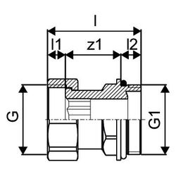 Uponor Vario B, 1" , Set 2 Stück, 1094746... UPONOR-1094746 6414905295296 (Abb. 1)