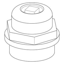 Uponor Combi Port Gen Entlüftungsventil G 1/2" , 1116212... UPONOR-1116212 6414900475266 (Abb. 1)