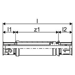 Uponor S-Press Schiebekupplung, 40x40mm, 1118710... UPONOR-1118710 6414905554942 (Abb. 1)