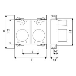 Uponor S-Press Plus Wasserzählerbox, G 2", Coax DN 3/4"... UPONOR-1119324 6414905560080 (Abb. 1)