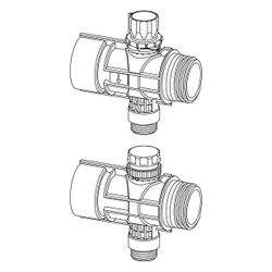 Uponor Magna Verteilersegment mit Ventil 1x3/4" Eurokonus... UPONOR-1121532 6414905660377 (Abb. 1)