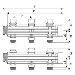 Uponor Magna Verteilersegment mit Ventil 1x3/4" Eurokonus... UPONOR-1121532 6414905660377 (Abb. 1)