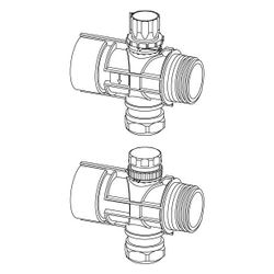Uponor Magna Verteilersegment mit Ventil 1x25mm, 1121535... UPONOR-1121535 6414905660407 (Abb. 1)