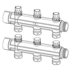 Uponor Magna Verteilersegment mit Ventil 3x25mm, 1121537... UPONOR-1121537 6414905660421 (Abb. 1)