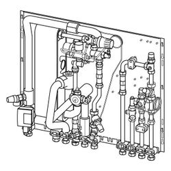 Uponor Combi Port M-4pipe Vierleiterstation Heizen/Kühlen, 19 l/min, BP ZM HC DI D4, mi... UPONOR-1135569 6414900422208 (Abb. 1)