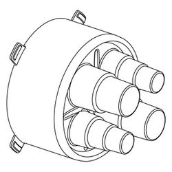 Uponor Ecoflex Gummi-Endkappe Quattro 32-50mm plus 50-63mm, Mantel 200mm... UPONOR-1137496 6414900368452 (Abb. 1)