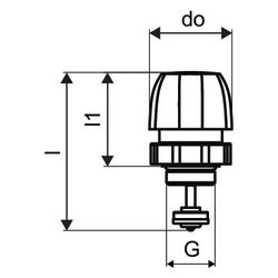 Uponor Vario Rücklaufventil für Verteiler, M30x1,5mm... UPONOR-1140964 6414900499019 (Abb. 1)