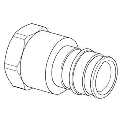 Uponor Q und E Übergangsmuffe PL 20 x Rp 1/2" FT, 1145666... UPONOR-1145666 6414900391016 (Abb. 1)