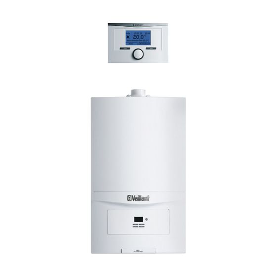 Vaillant ecoTEC pure Paket 1.58/2 VC 146/7-2 VRT 350, Gas-Wandheizgerät Brennwert, Nennleistung Heizen 6,9-14,8kW bei 50/30C