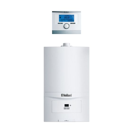 Vaillant ecoTEC pure Paket 1.622 VC 146/7-2, VRC 700, Gas-Wandheizgerät Brennwert, Nennleistung Heizen 6,9-14,8kW bei 50/30C