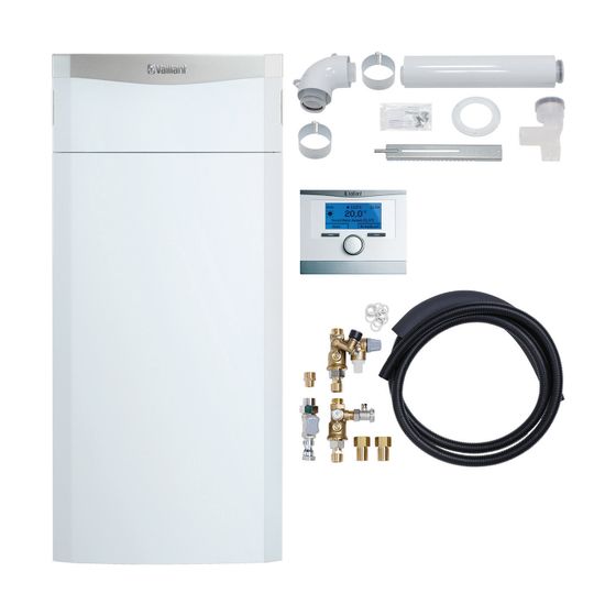 Vaillant ecoCOMPACT Paket 1.400/5 VSC 146 VRC 700/6, Set bauseits, Luft/Abgas flexibel, Gas-Kompaktgerät, 4,3-15,2kW bei 40/30 C