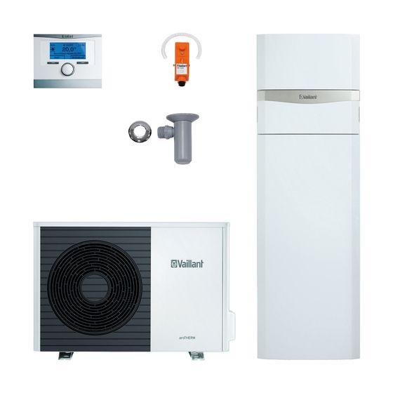 Vaillant aroTHERM Split Wärmepumpen-Paket 4.124/2 VWL 105/5 AS S2 mit uniTOWER und Zubehör, 9,70kW bei A7/W35