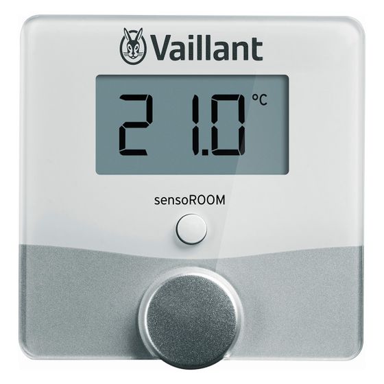 Vaillant sensoROOM Fernbediengerät VRT 51f für iQconnect Systeme, Aufputz, 72x70x28mm, 868MHz, Batterie, Weiß, 0010035748