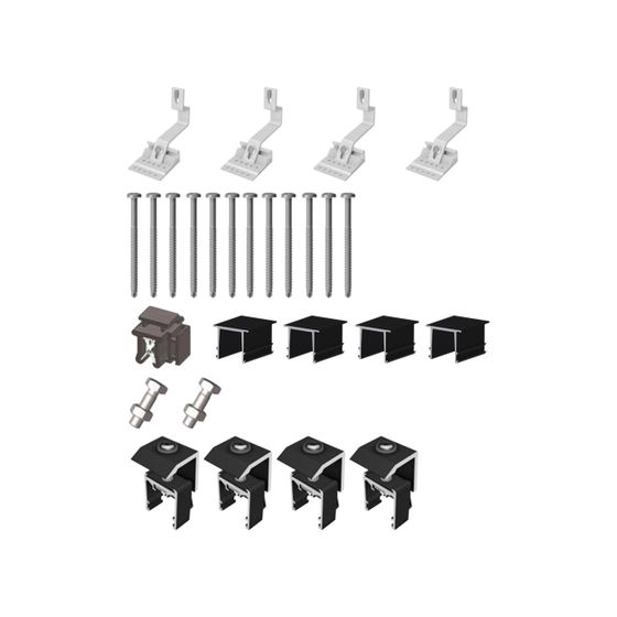 Vaillant Photovoltaik Schrägdach-Set Schwarz Basis für 1 Modul