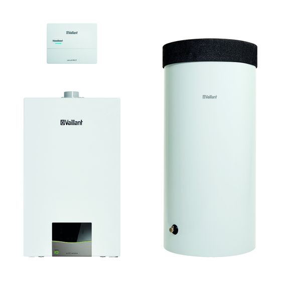 Vaillant ecoTEC exclusive Heizsystempaket 1.180/2 VC 25CS/1-7, VRC 710,VIH R 150/6 H, Leistung 2,8-26,4kW bei 50/30C