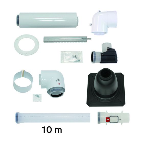 Vaillant Luft-/Abgasführung Paket 1.51 starr Anschluss-Set d. 80/125mm aus PP, 3 Stück