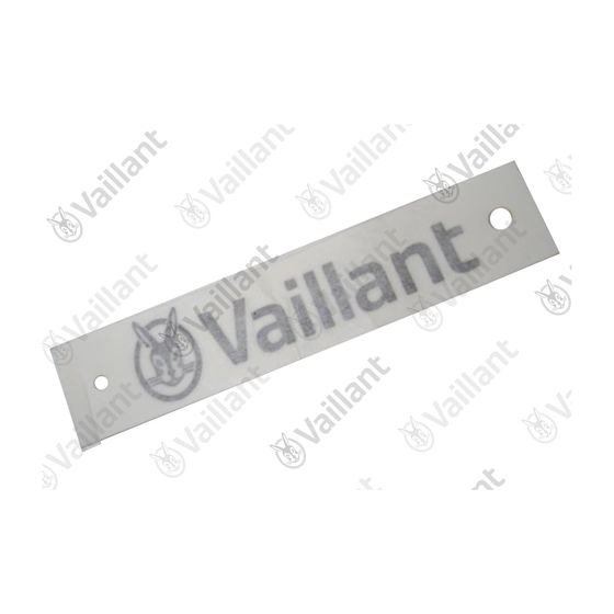 Vaillant Firmenschild für eloSTOR VEH 200 und 300/5, VCC 194/4-5 120 sowie weitere kompatible Modelle (siehe Beschreibung)