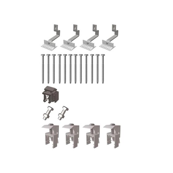 Vaillant Photovoltaik Schrägdach-Set Silber Basis Schwerlast für 1 Modul