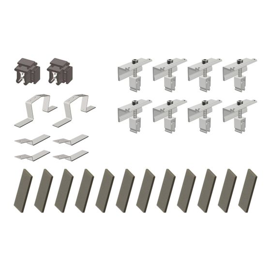 Vaillant Photovoltaik Set Basis für 1. Reihe Flachdachsystem Ost-West 10 Grad für 2 Module