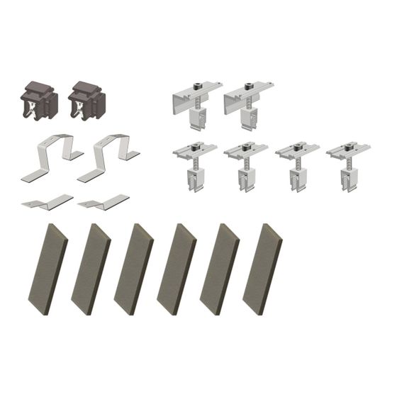 Vaillant Photovoltaik Set Erweiterung für 1. Reihe Flachdachsystem Ost-West 10 Grad für 2 Module