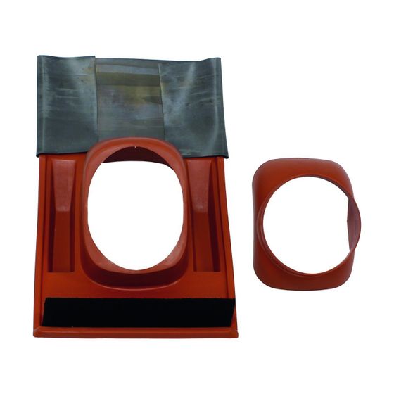 Vaillant Kunststoff-Universalpfanne für Schrägdach 25-50 Grad Neigung rot