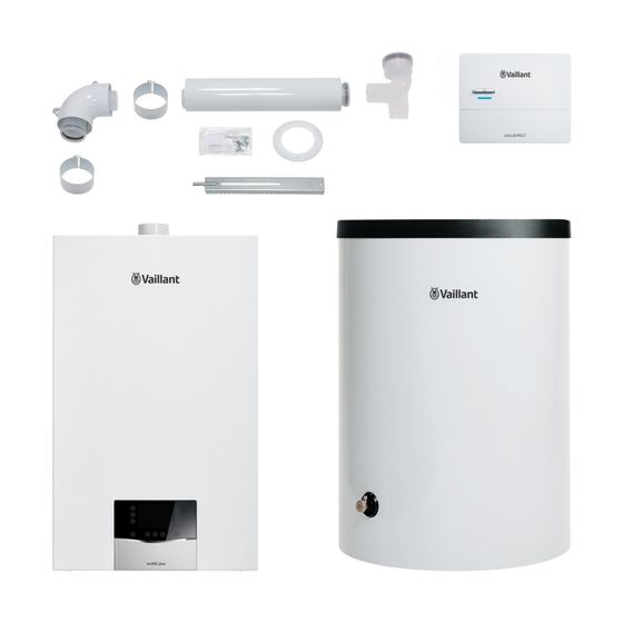 Vaillant ecoTEC plus Heizsystempaket 1.648/2 VC 20CS/1-5, VRC 710, VIH R 150, Luft-Abgas-System starr, 3,4-21kW bei 50/30C