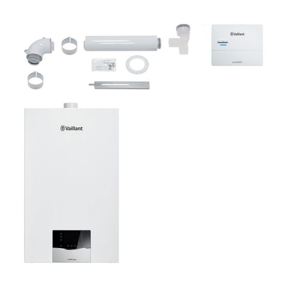 Vaillant ecoTEC plus Heizsystempaket 1.646/2 VC 15CS/1-5, VRC 710, Luft-Abgas-System starr, 3,4-16,4kW bei 50/30C