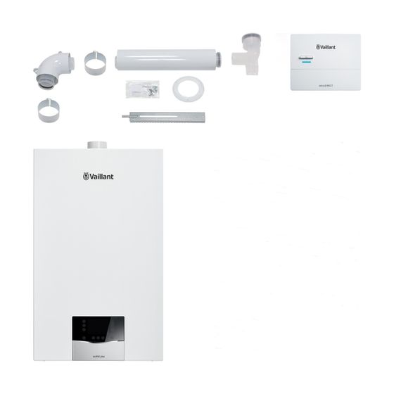 Vaillant ecoTEC plus Heizsystempaket 1.647/2 VC 15CS/1-5, VRC 710, Luft-Abgas-System flexibel, 3,4-16,4kW bei 50/30C