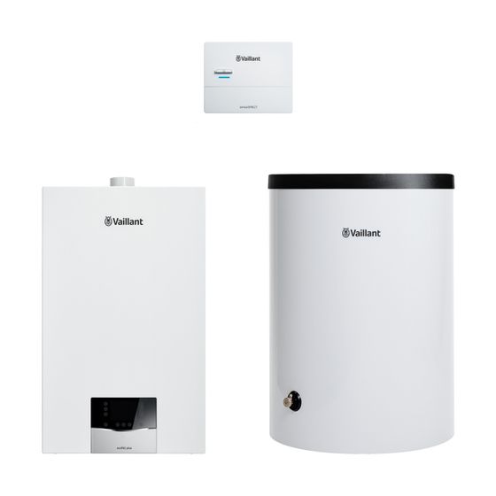 Vaillant ecoTEC plus Heizsystempaket 1.655/2 VC 10CS/1-5, VRC 710, VIH R 120/6B, 3,4-10,9kW bei 50/30C