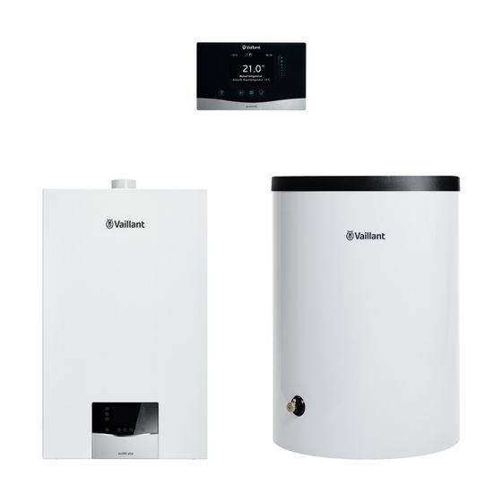 Vaillant ecoTEC plus Heizsystempaket 1.767/3 VC 20CS/1-5, VRT 380/2, VIH R 120/6 B, 3,4-21kW bei 50/30C