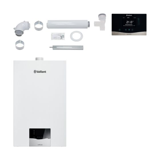 Vaillant ecoTEC plus Heizsystempaket 1.707/3 VC 15CS/1-5, VRC 720/3, Luft-Abgas-System flexibel,, 3,4-16,4kW bei 50/30C