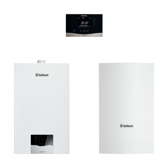 Vaillant ecoTEC plus Heizsystempaket 1.712/3 VC 10CS/1-5, VRC 720/3, VIH Q 75/2 B, 3,4-10,9kW bei 50/30C