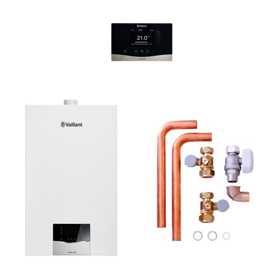 Vaillant ecoTEC plus Heizsystempaket 1.735/3 VC 20CS/1-5, VRC 720/3, Anschlusszubehör, 3,4-21kW bei 50/30C