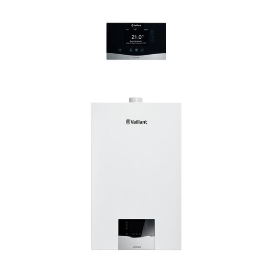 Vaillant ecoTEC 2er-Kaskade Heizsystempaket 1.147/2 VC 20CS/1-5, sensoCOMFORT 720/3, Zubehör, Leistung 4,2-21,6kW bei 50/30C