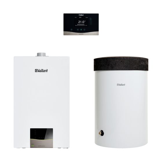 Vaillant ecoTEC exclusive Heizsystempaket 1.63/3 VC 20CS/1-7, VRC 720/3,VIH R 150/6 H, Leistung 2,8-21,0kW bei 50/30C