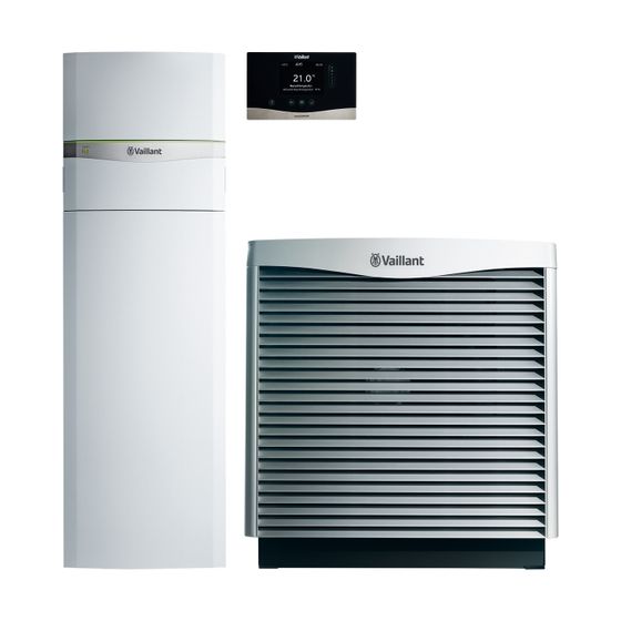 Vaillant flexoCOMPACT exclusive Wärmepumpen-Paket 4.6205 VWF 88/4 mit aroCOLLECT, Leistung 8,9kW bei B0/W35