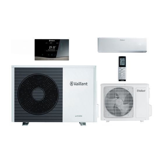 Vaillant aroTHERM Split Wärmepumpen-Paket 4.0606 VWL 75/5 AS S2 und climaVAIR VAF 5-050 W2NO, Leistung 3,7kW bei A7/W35