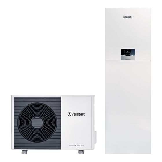Vaillant aroTHERM Split plus Set VWL 35/8,2 AS S2 R32, 3,54kW bei A7/W35, uniTOWER VWL 58/8,2 IS, 190L Speicher