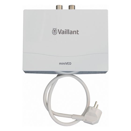 Vaillant miniVED Durchlauferhitzer E 4/4 elektronisch druckfest 4,4kW, Untertischgerät für Handwaschbecken, 8000040736