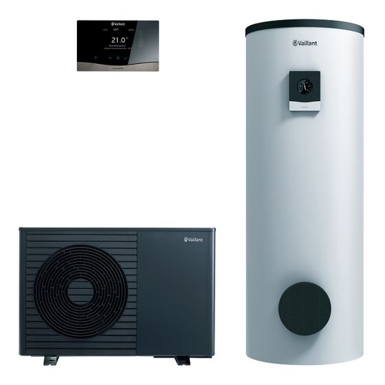 Vaillant aroTHERM plus Wärmepumpen-Paket 4.3321 R290, 2,0kW bei A7/W35, 230V, mit Warmwasserspeicher VIH RW 300/3 BR