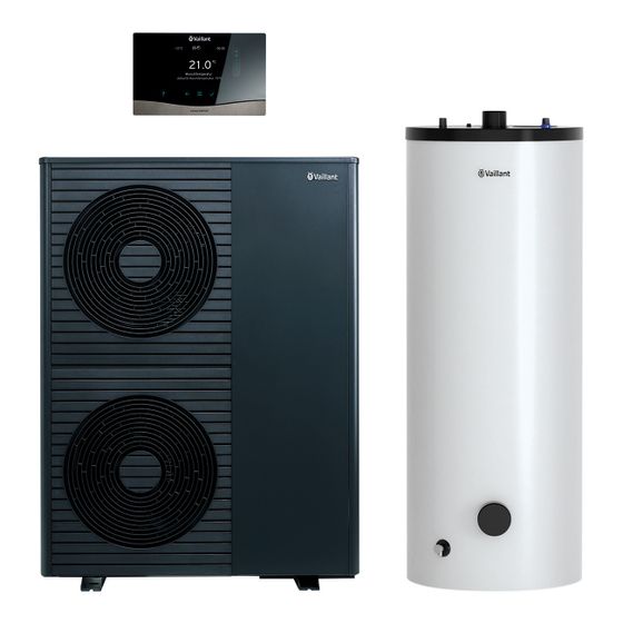 Vaillant aroTHERM plus Wärmepumpen-Paket 4.3334 R290, 5,69kW bei A7/W35, 400V, mit Warmwasserspeicher VIH RW 250/2 B