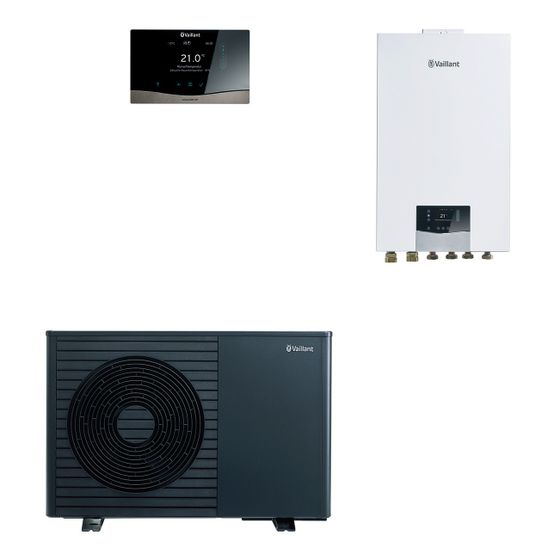 Vaillant aroTHERM plus Wärmepumpen-Paket 4.3112 R290, 2,0kW bei A7/W35, 230V, mit Hydraulikstation VWZ MEH 97/7