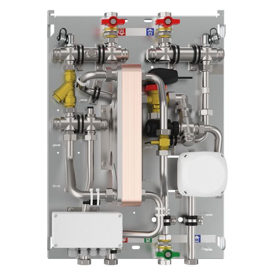 Vaillant Wohnungsstation uniSAT plus VSW 17RS/2-5 Radiator M B, 609x436x109mm, 17l/min, 230V, 3/4