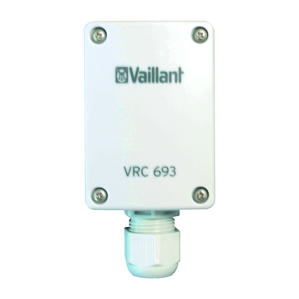 Vaillant Außenfühler VRC 693 Wandaufbaufühler untere Kabeleinführung... VAILLANT-0020286879 4024074859179 (Abb. 1)