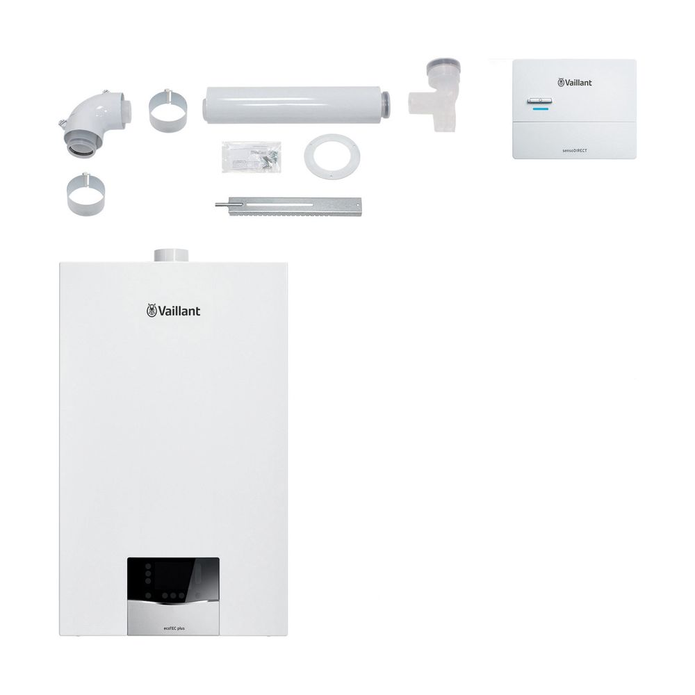 Vaillant ecoTEC plus Heizsystempaket 1.642/2 VC 10CS/1-5, VRC 710, Luft-Abgas-Syst... VAILLANT-8000013862 4024074949443 (Abb. 1)